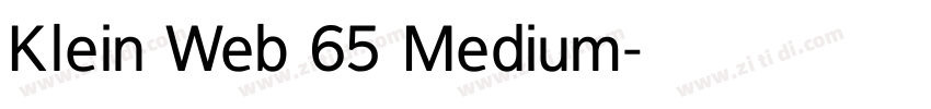 Klein Web 65 Medium字体转换